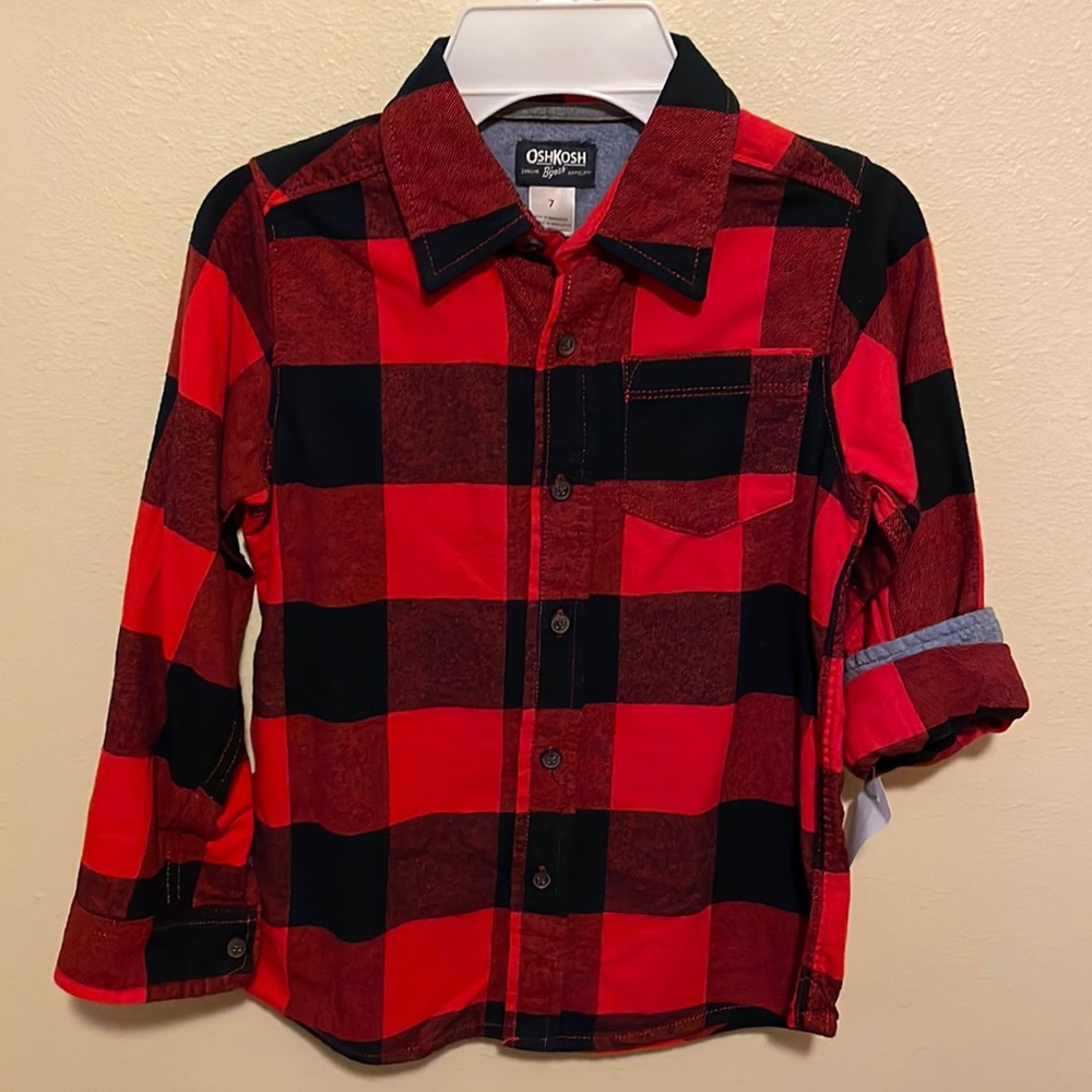 NWT Oshkosh buffalo plaid flannel 🦬